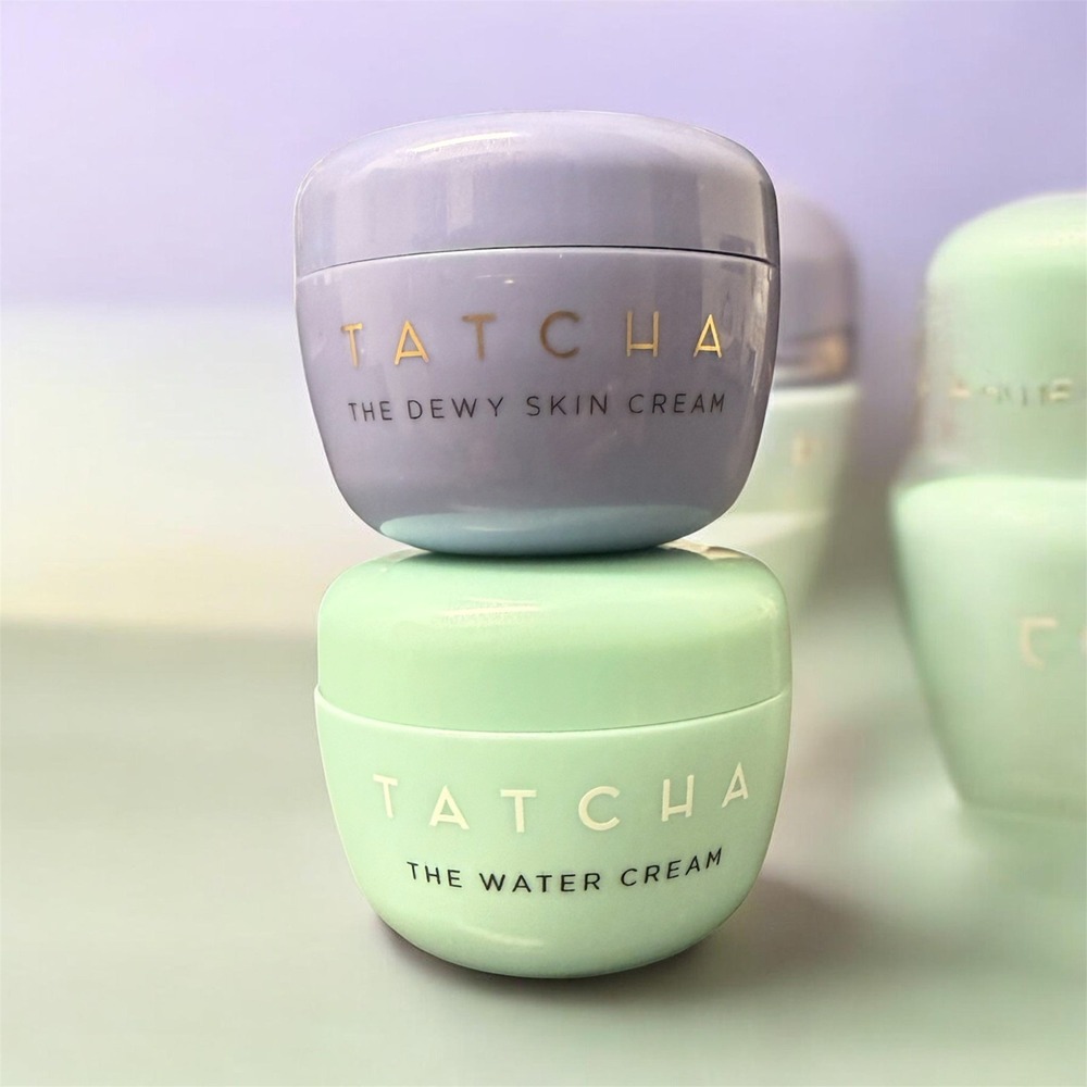 TATCHA Bundle The Dewy Skin Cream Face Moisturizer + The Water Cream 10ml. New